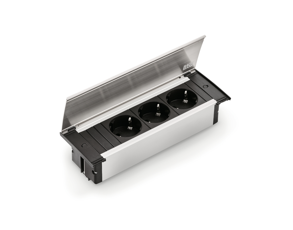 Naber Kapsa | 3-fach Einbau-Steckdose | Edelstahl (7053068)