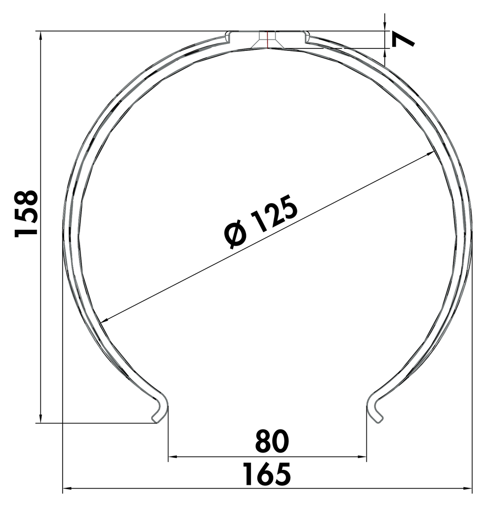 Naber Rundkanalhalterung 125 (4052010)