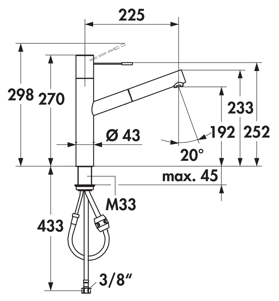 KWC Ono 8 | Küchenarmatur | Hochdruck | Edelstahl (5022340)