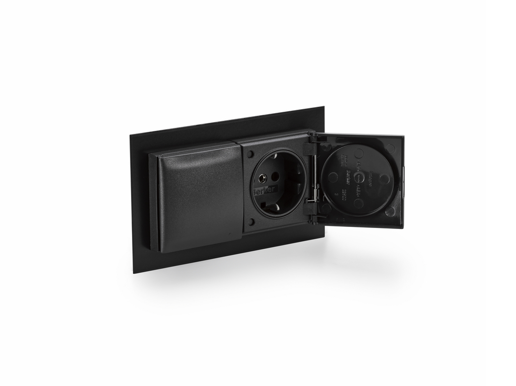 Naber Mira BS1 | 2-fach Wand-Steckdose | Edelstahl (7053044)