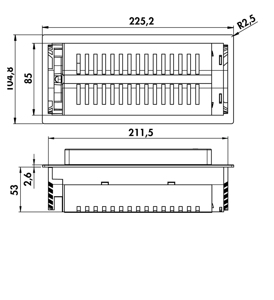 Naber Evoline BackFlip | 3-fach Einbau-Steckdose | Edelstahl | USB (8031165)