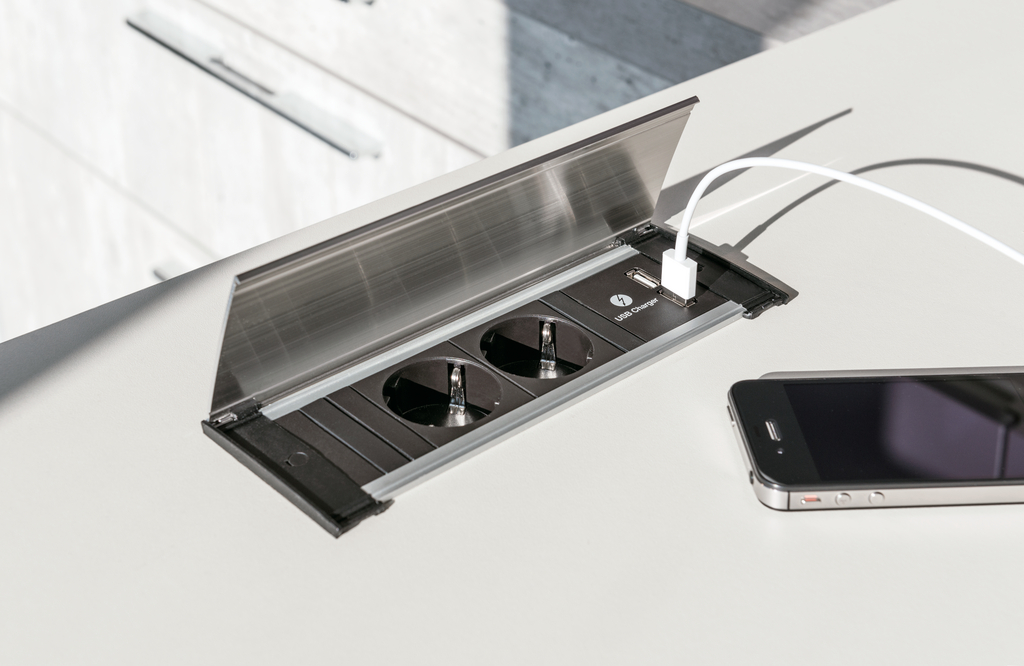 Naber Kapsa | 3-fach Einbau-Steckdose | Edelstahl (7053077)