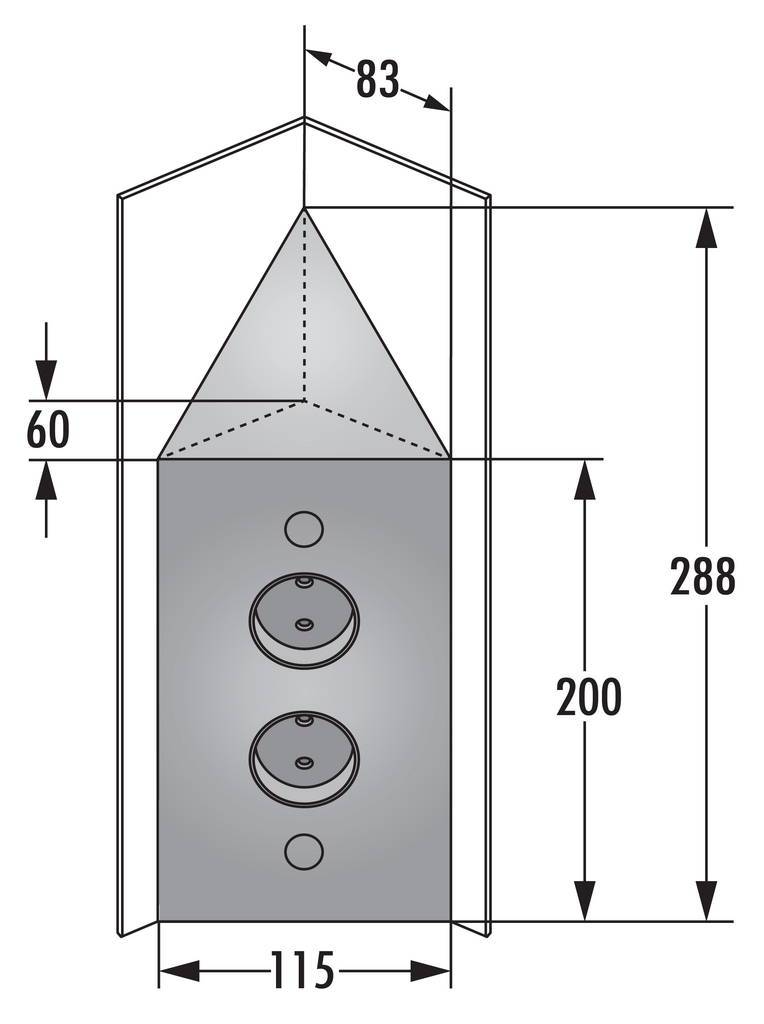 Naber Mira ES3 | 2-fach Eck-Steckdose | Edelstahl (7053141)