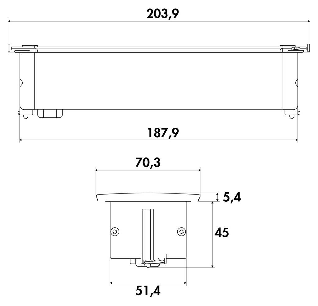 Naber Kapsa | 4-fach Einbau-Steckdose | Edelstahl | USB (7053080)