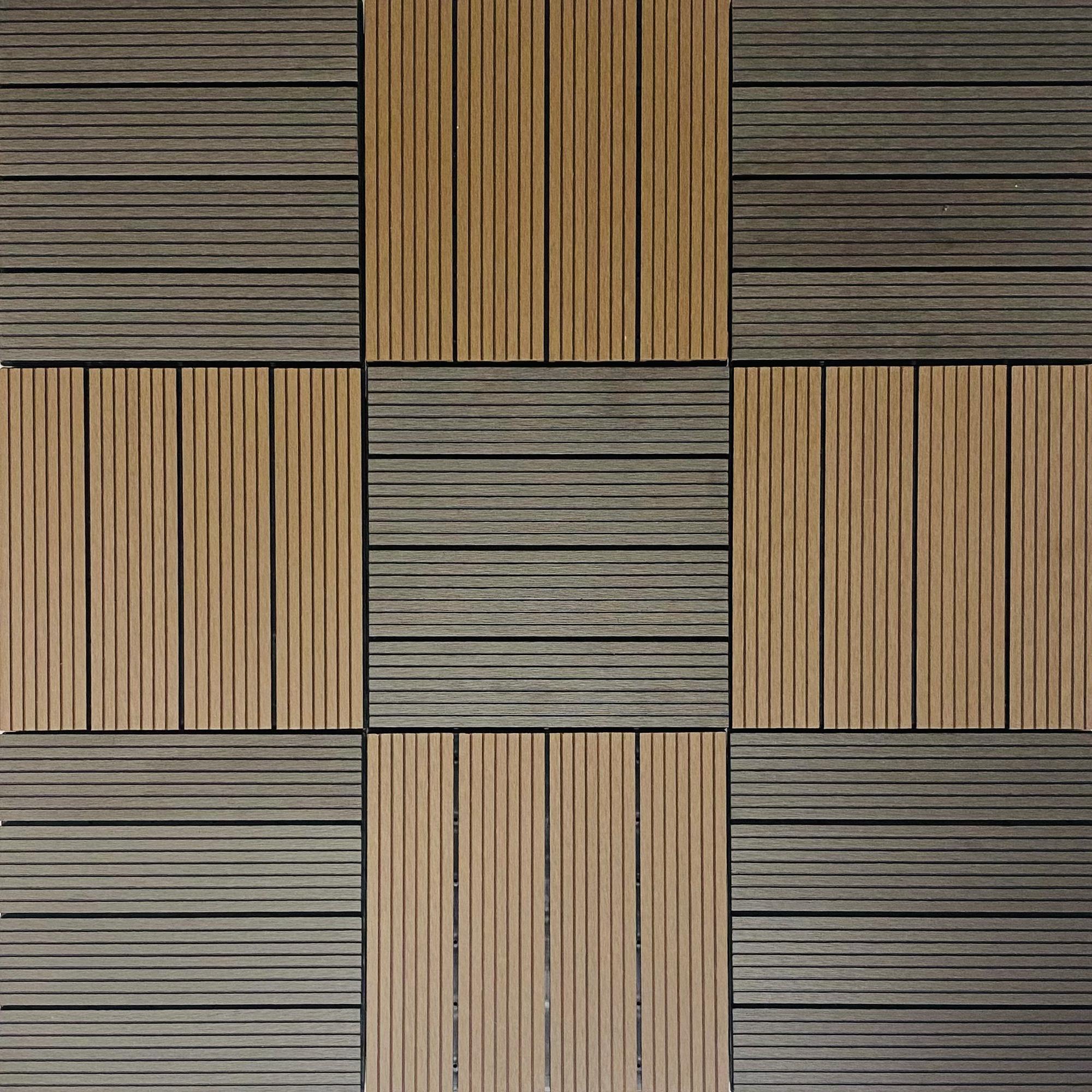 HPWPC-300 WPC-Fliesen (Mokka) - 11 Stück (1m²)