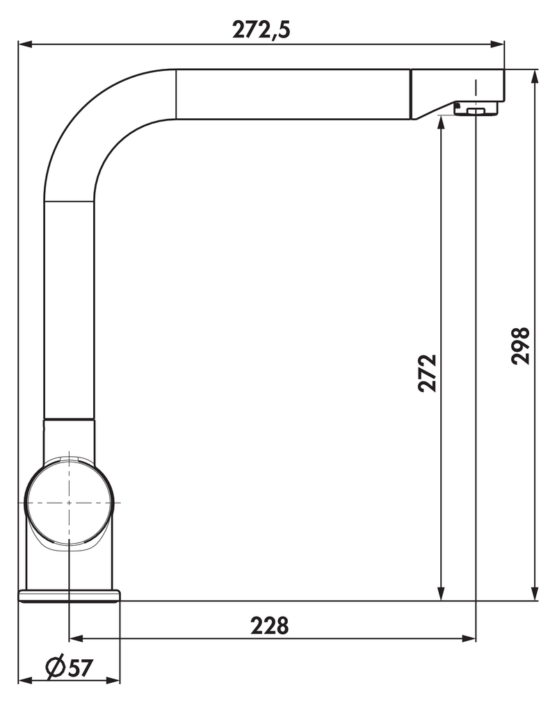 Armate Linea Drive 1S | Küchenarmatur | Hochdruck | Edelstahlfarbig (Schwarz) (5011089)