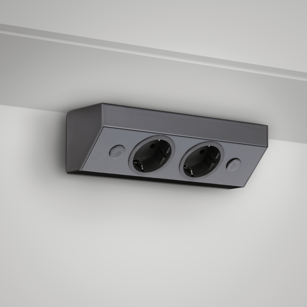 Naber Mira ES5 | 2-fach Eck-Steckdose | Edelstahl (7053113)