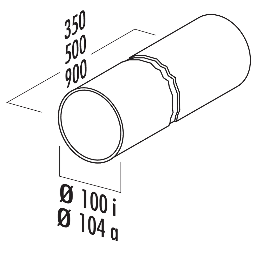 Naber Rundrohr 100 350 mm (4011018)