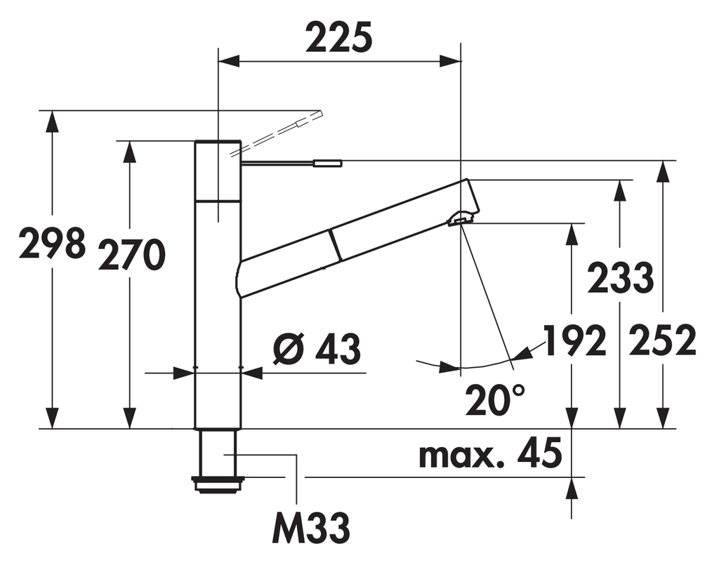 KWC Ono 8 | Küchenarmatur | Hochdruck | Edelstahl (5022340)