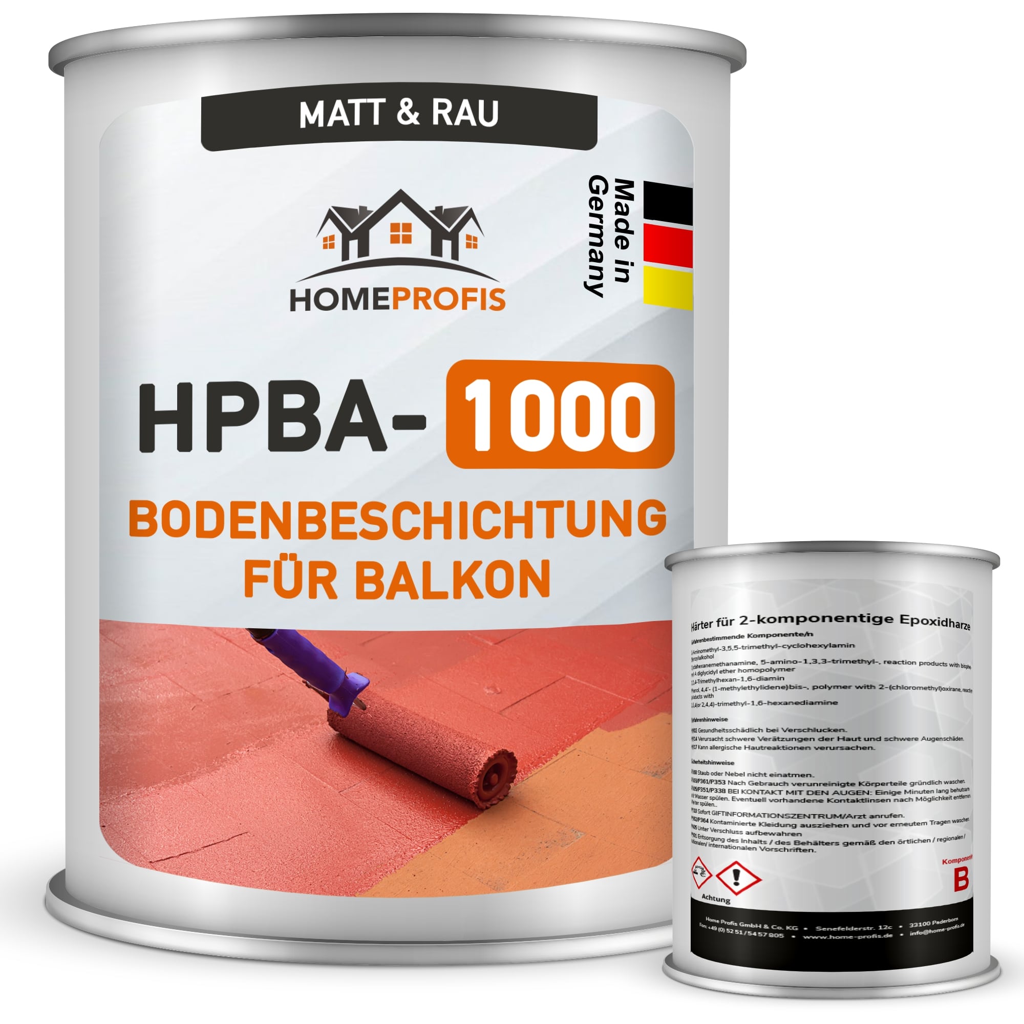 HPBA-1000 rutschfeste 2K Epoxidharz Bodenfarbe für Außen