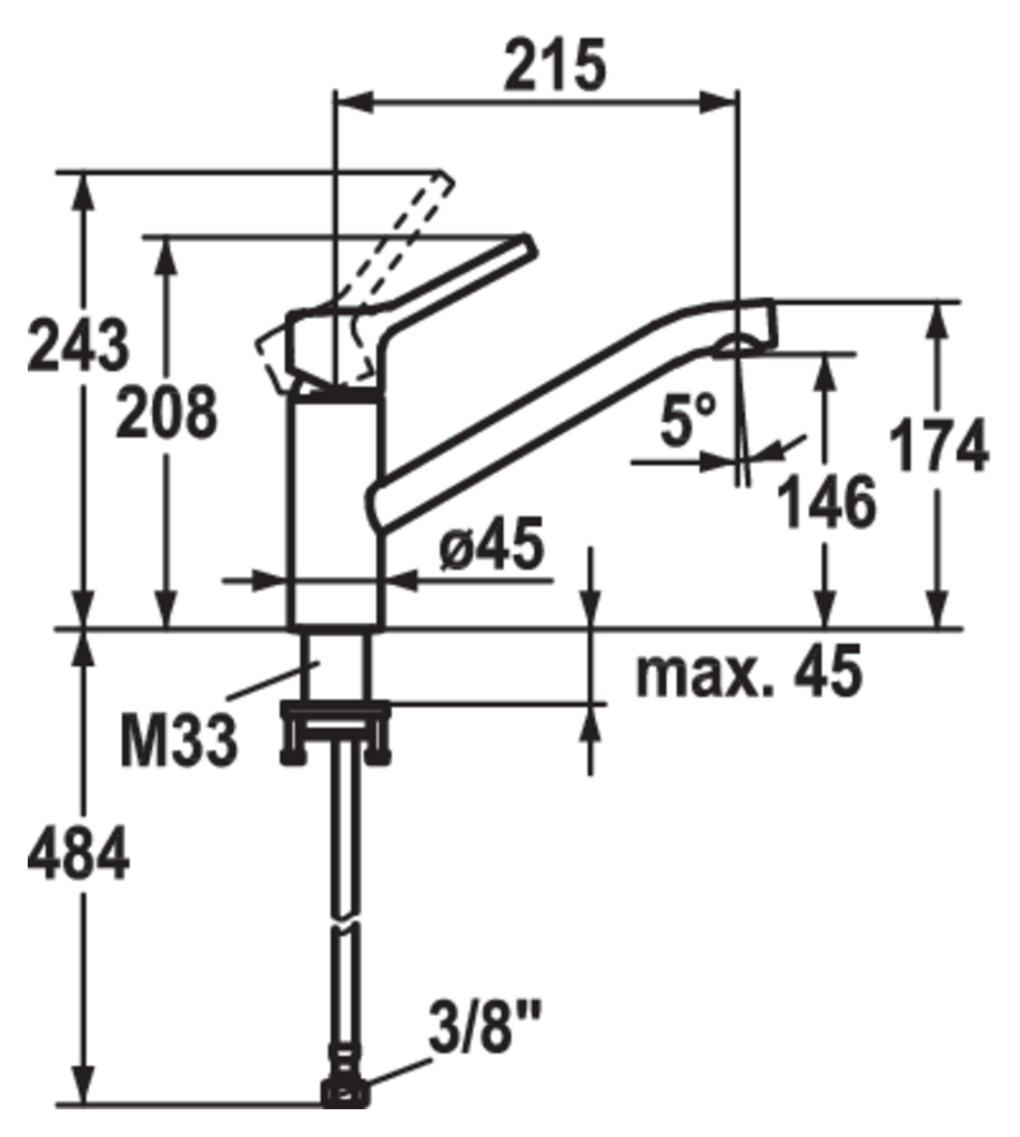 KWC Luna S | Küchenarmatur | Hochdruck | Chrom (5022117)
