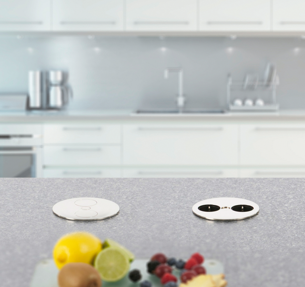 Naber Twist | 2-fach Einbau-Steckdose | Edelstahl (7053075)