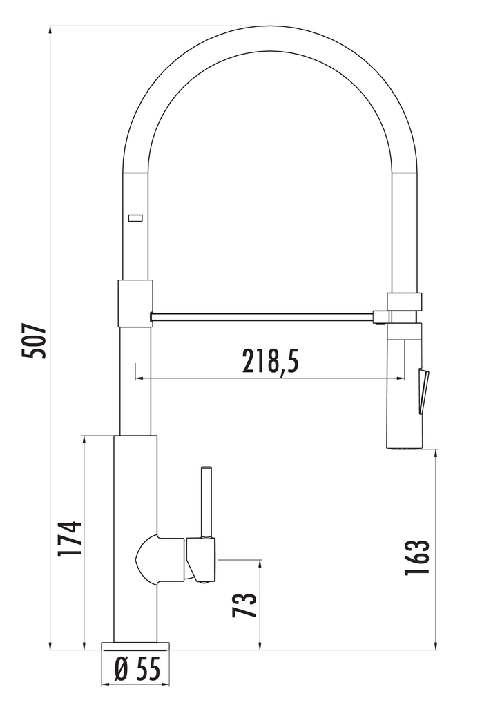 Armate Linea Drive 4 | Küchenarmatur | Hochdruck | Edelstahlfarbig (5011090)