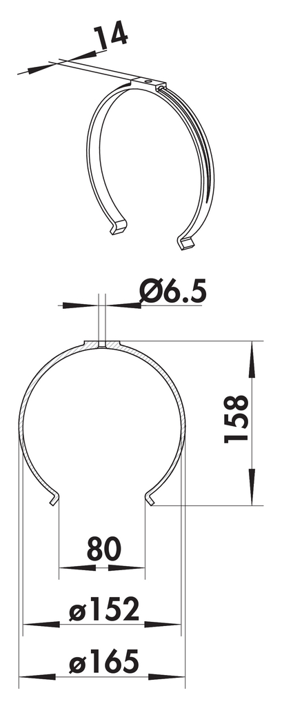 Naber Rundkanalhalterung 150 (4052110)