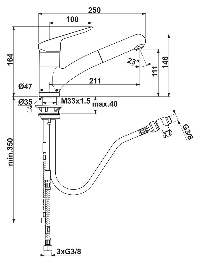 Ideal Standard Ceraflex 2 | Küchenarmatur | Niederdruck | Chrom (5024163)