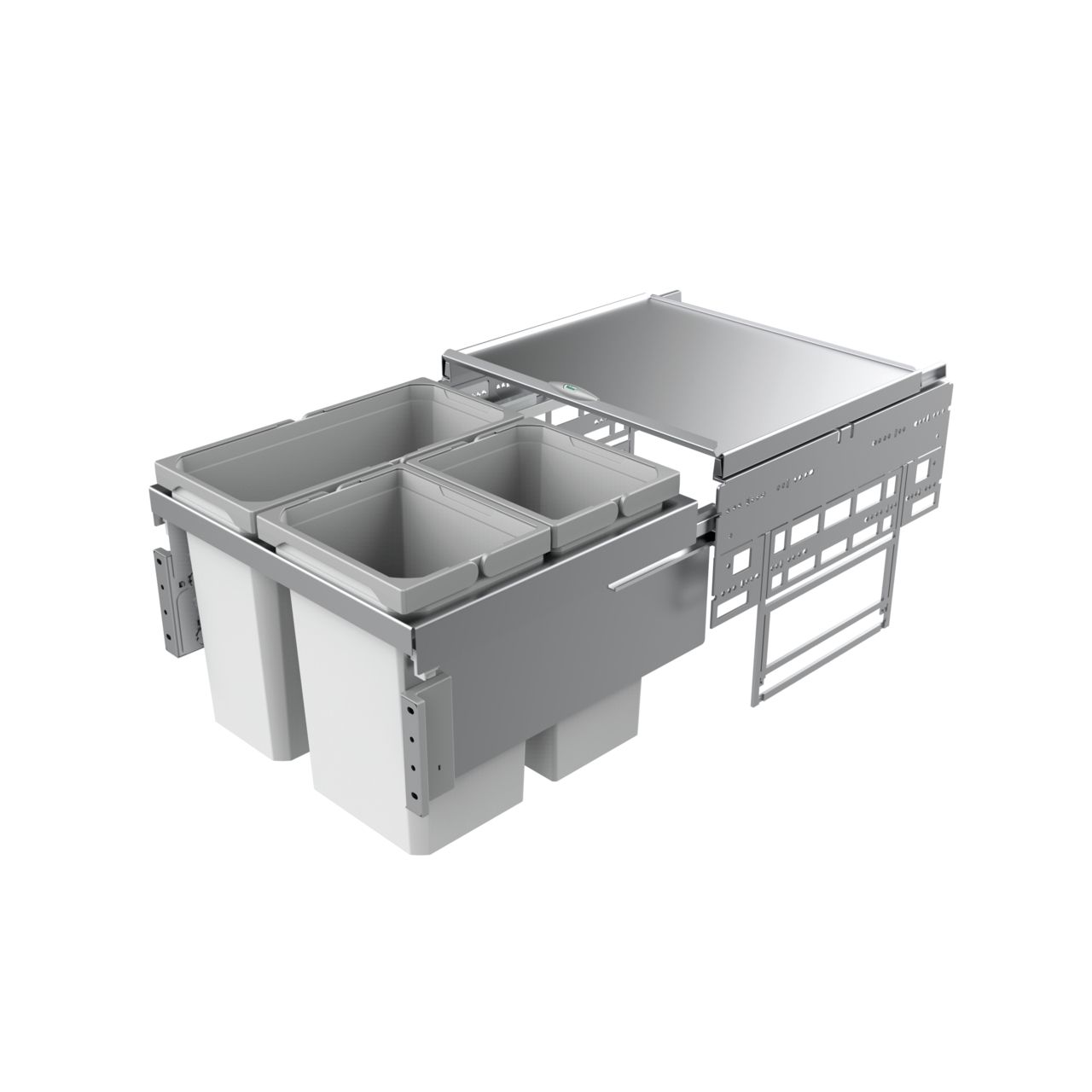 Naber Abfallsammler Cox Base 360 S/500-3 | 50 cm | Hellgrau | 3 Behälter