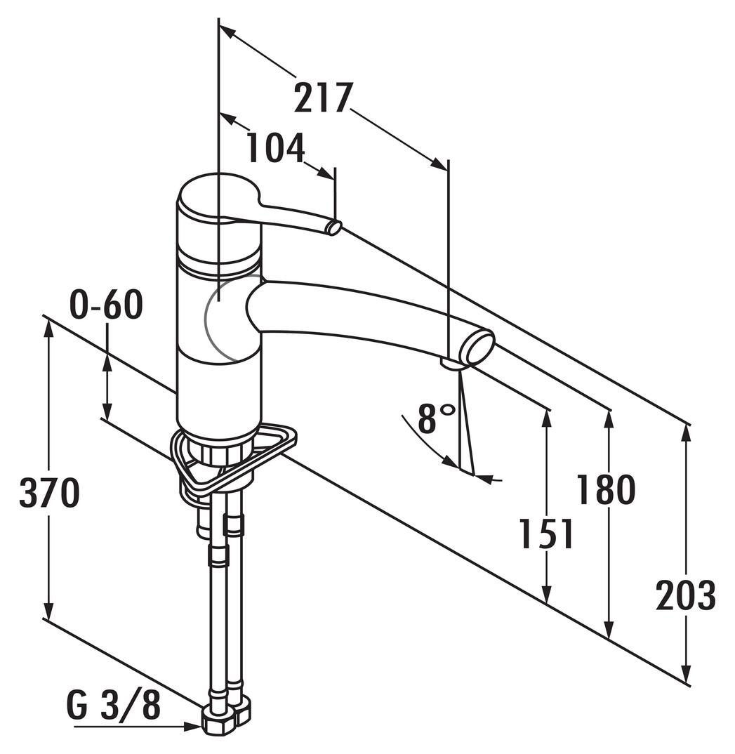Kludi Trendo 1 | Küchenarmatur | Hochdruck | Edelstahlfinish (5023152)