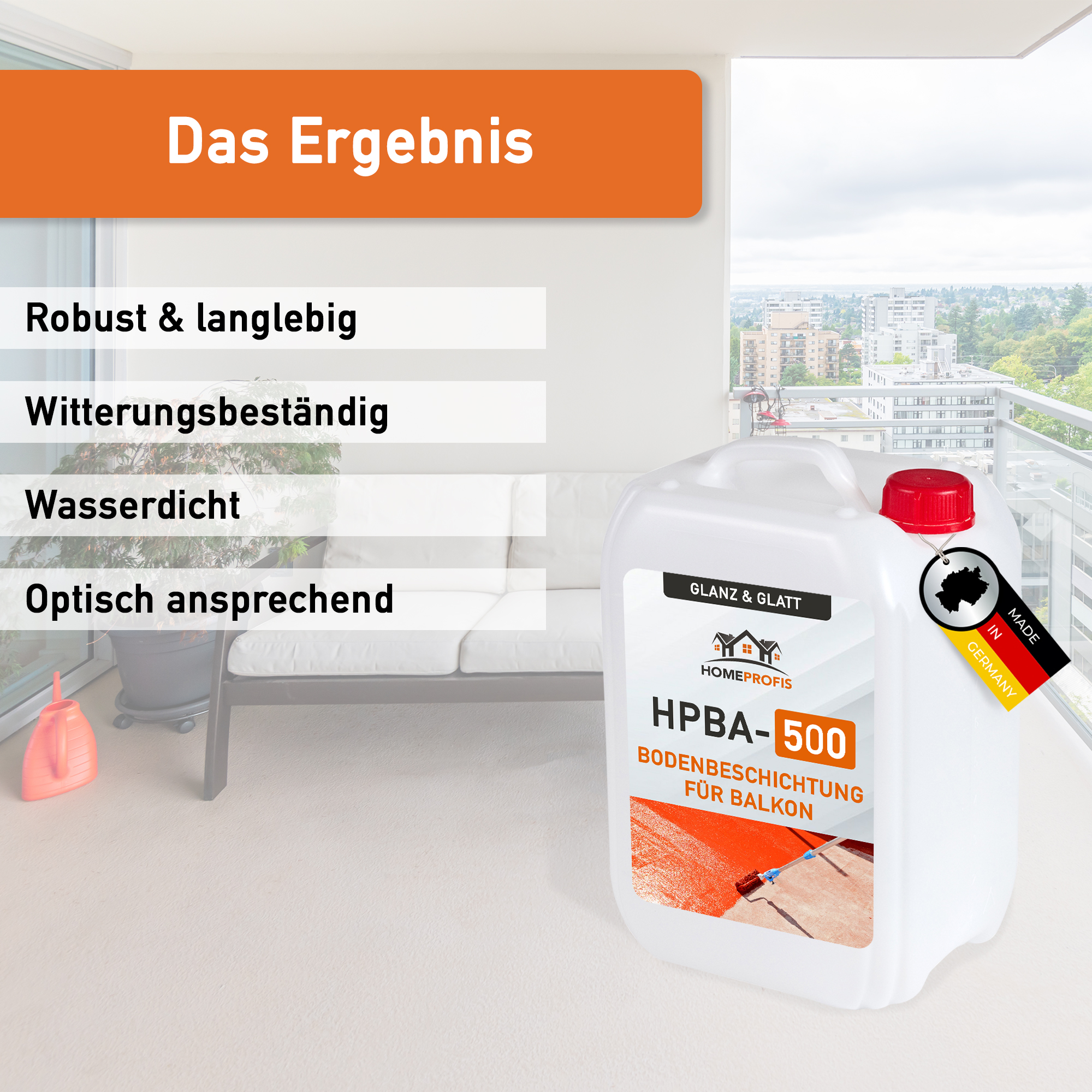 HPBA-500 glatte 2K Epoxidharz Bodenfarbe für Außen