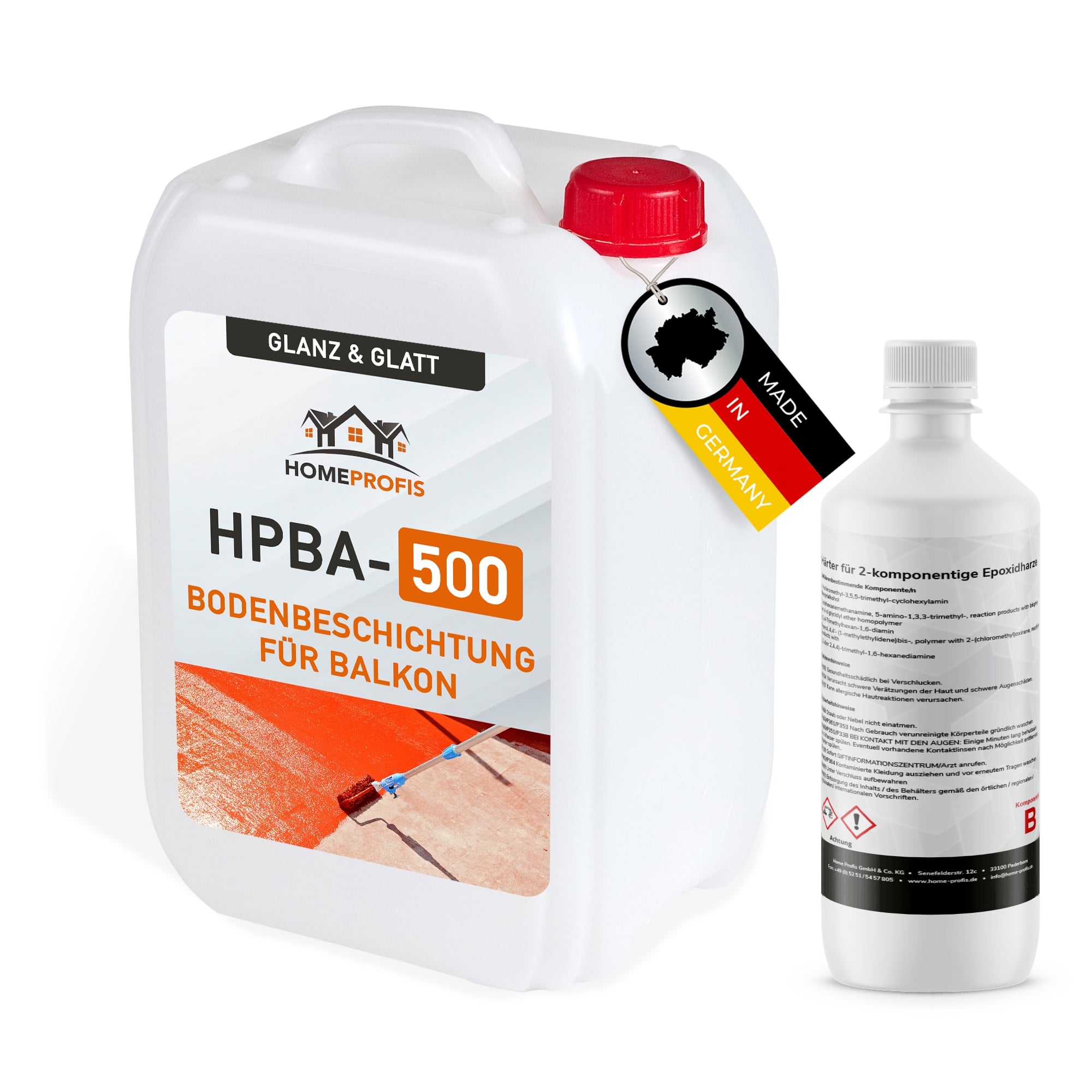 HPBA-500 glatte 2K Epoxidharz Bodenfarbe für Außen