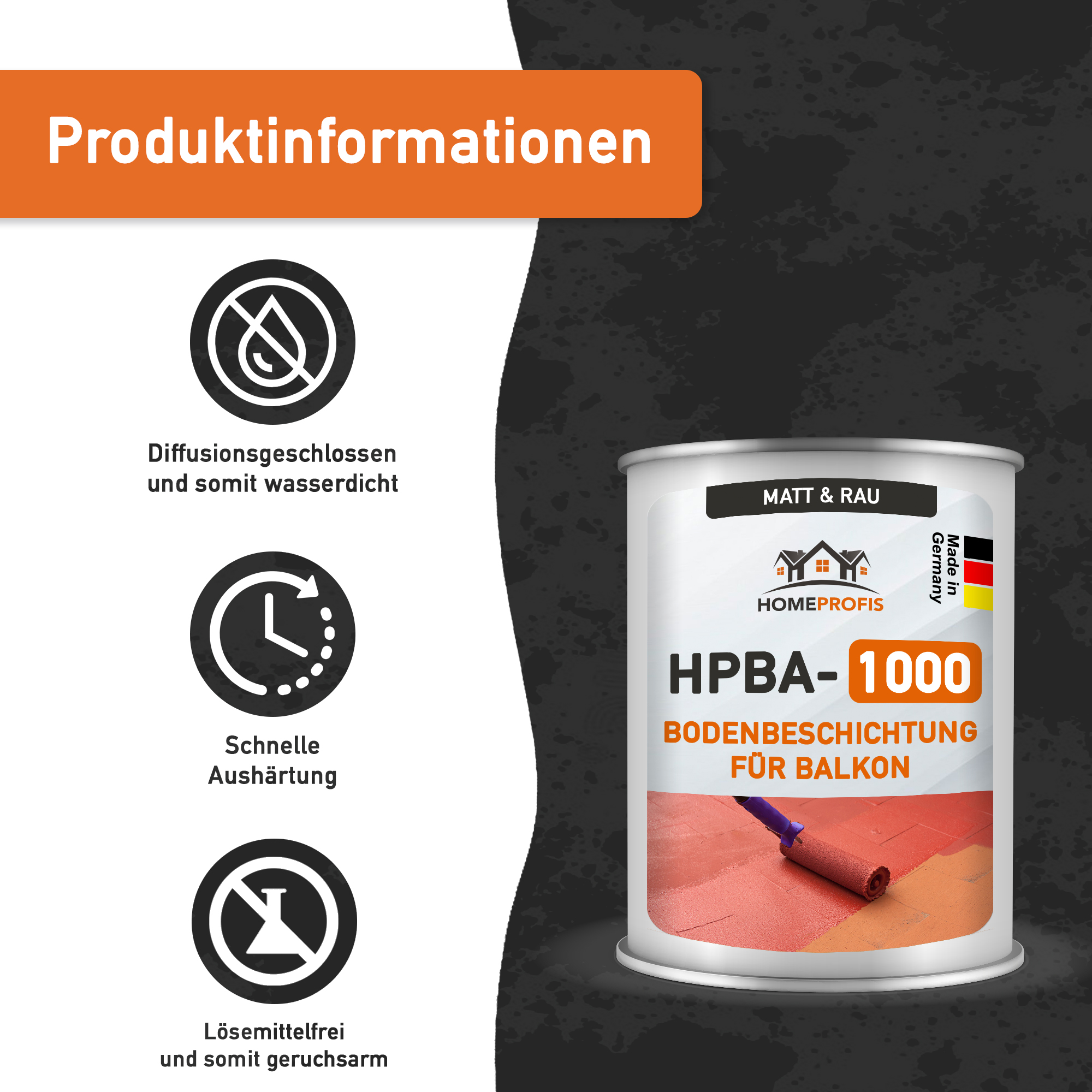 HPBA-1000 rutschfeste 2K Epoxidharz Bodenfarbe für Außen