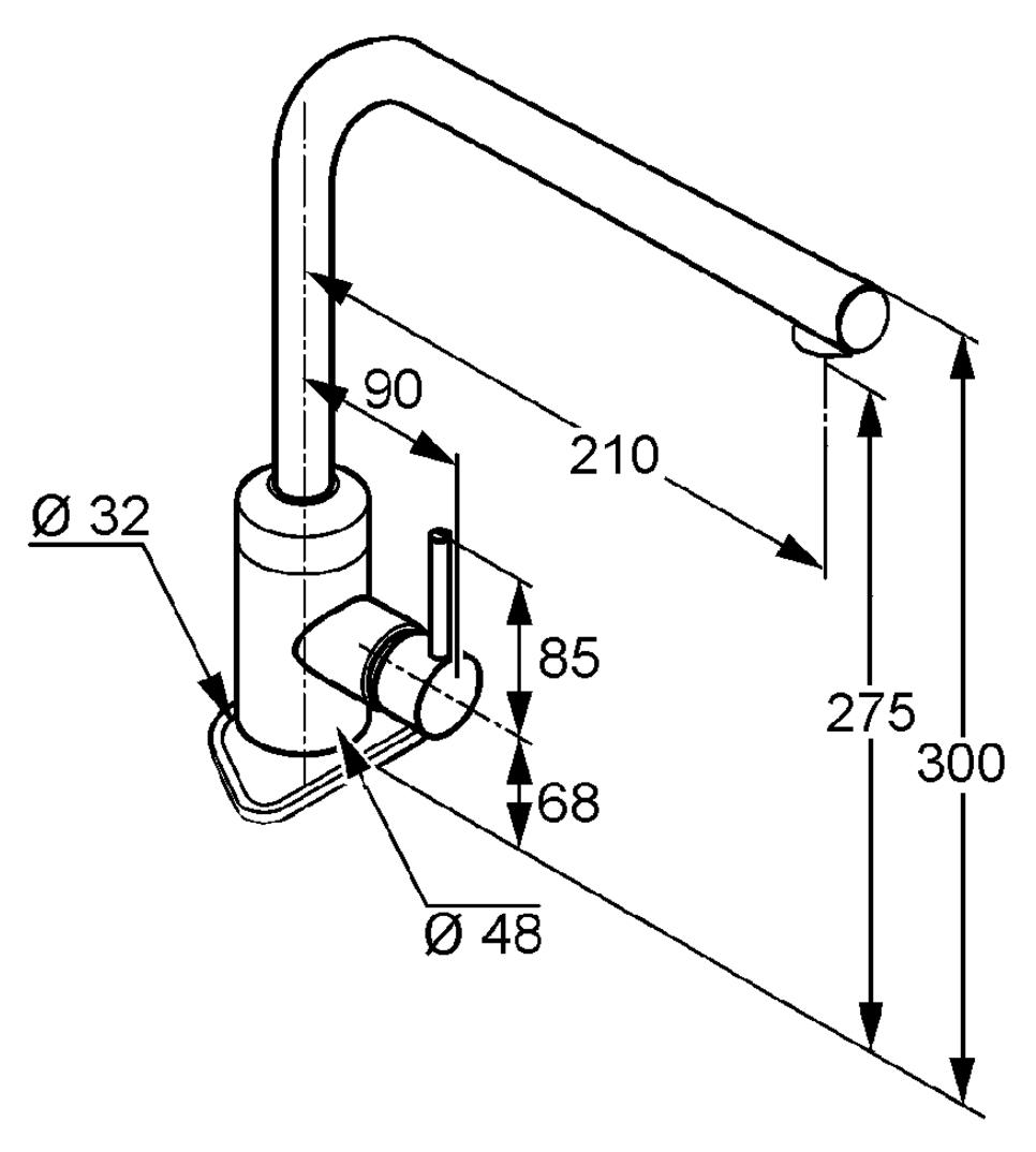Kludi L-INE 1 | Küchenarmatur | Niederdruck | Chrom (5023042)