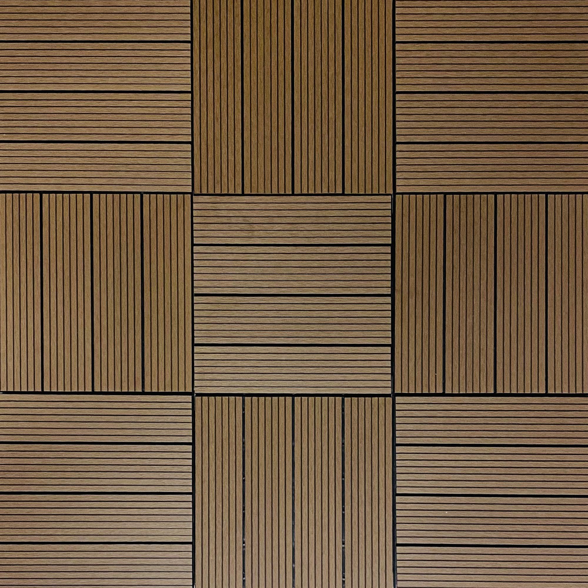 HPWPC-300 WPC-Fliesen (Mokka) - 11 Stück (1m²)