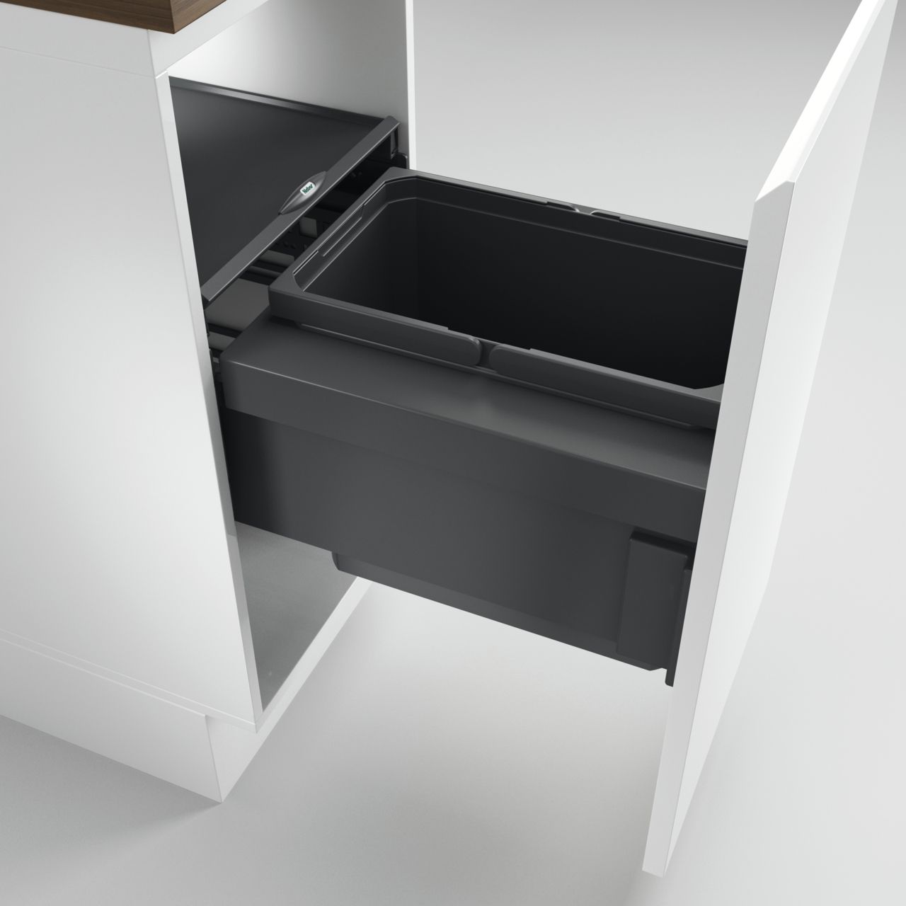 Naber Abfallsammler Cox Base 360 S/400-1 | 40 cm | Anthrazit | Mit Deckel | 1 Behälter