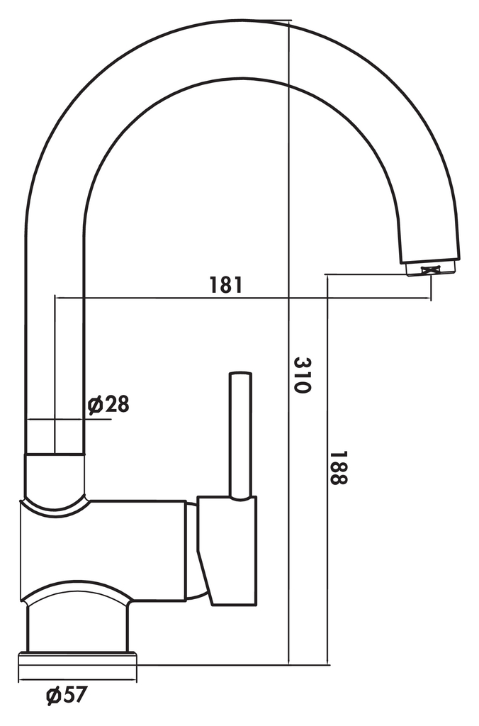 Armate Linea Dargo | Küchenarmatur | Hochdruck | Chrom (5011079)