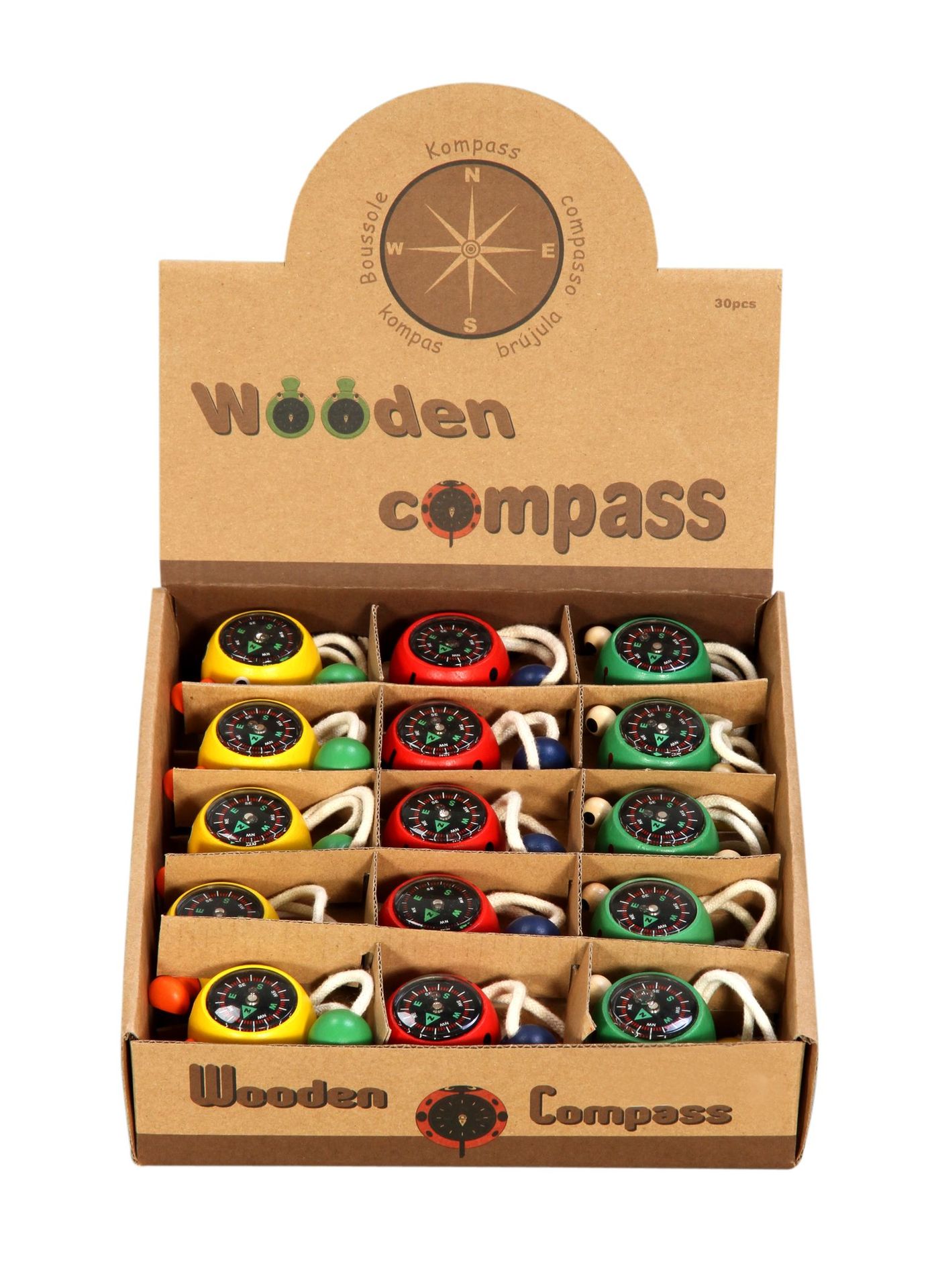 Holz-Mini-Kompass