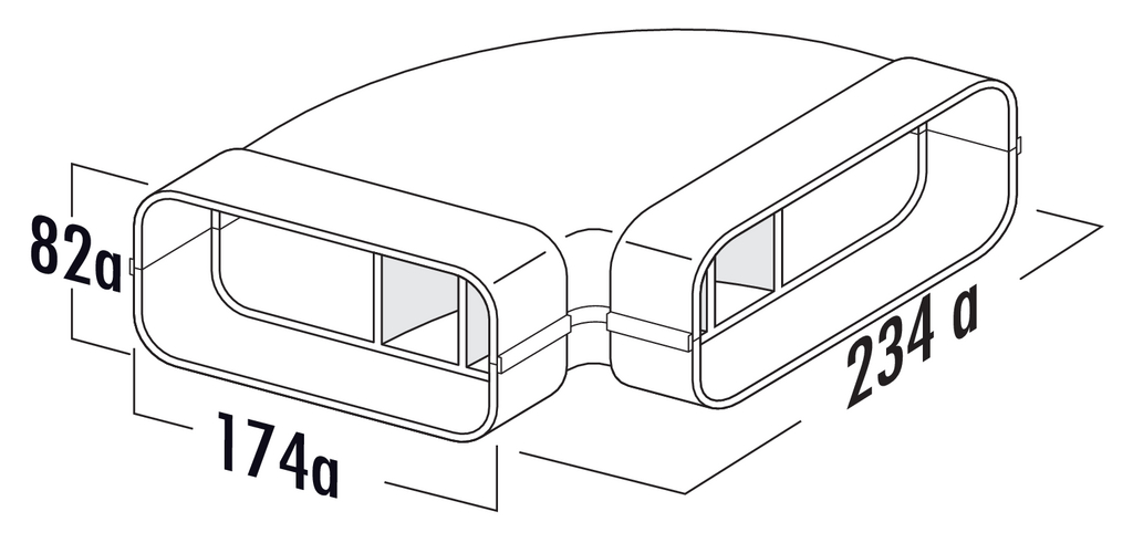 Naber MF-RBH 125 Rohrbogen horizontal 90° (4033011)