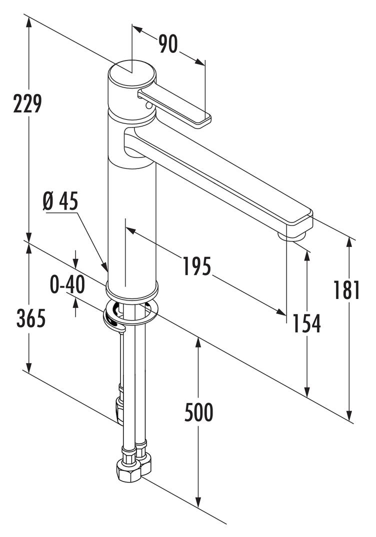 Kludi Zenta 1 | Küchenarmatur | Niederdruck | Chrom (5023039)