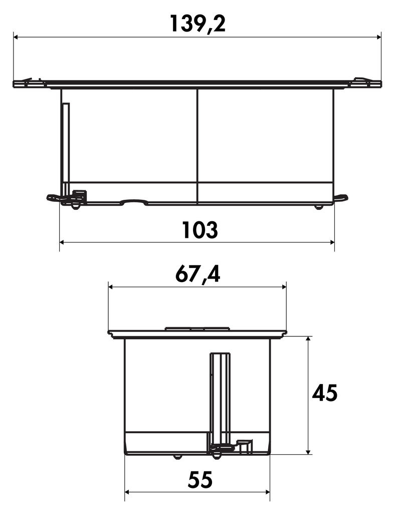 Naber Due | 4-fach Einbau-Steckdose | Edelstahl | USB (7053067)