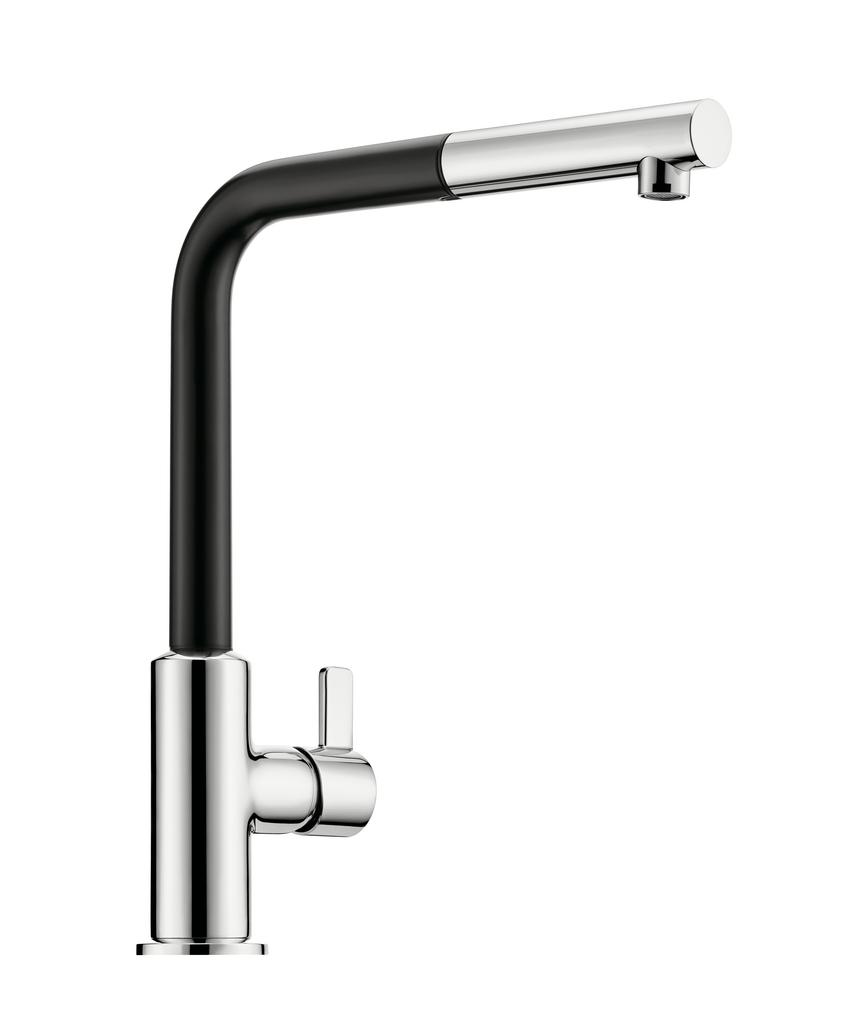 Kludi L-INE XS 3S | Küchenarmatur | Hochdruck | Chrom (Schwarz) (5023222)