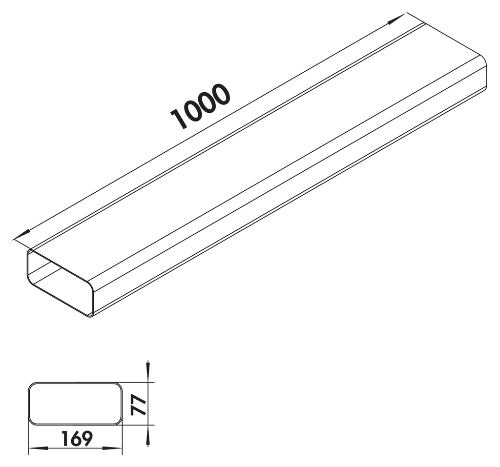 Naber MF-VRO 125 Flachkanalrohr (4033002)