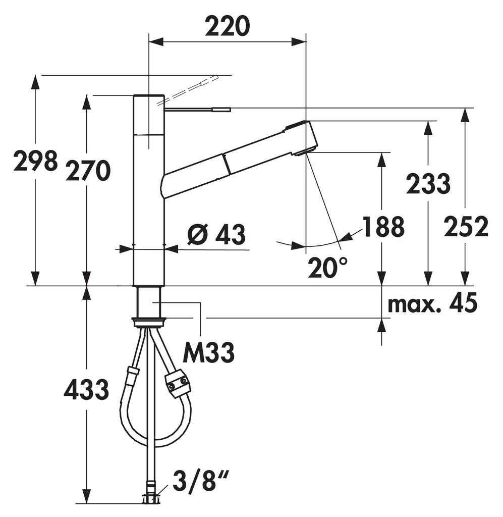 KWC Ono 2 | Küchenarmatur | Hochdruck | Edelstahl (5022324)