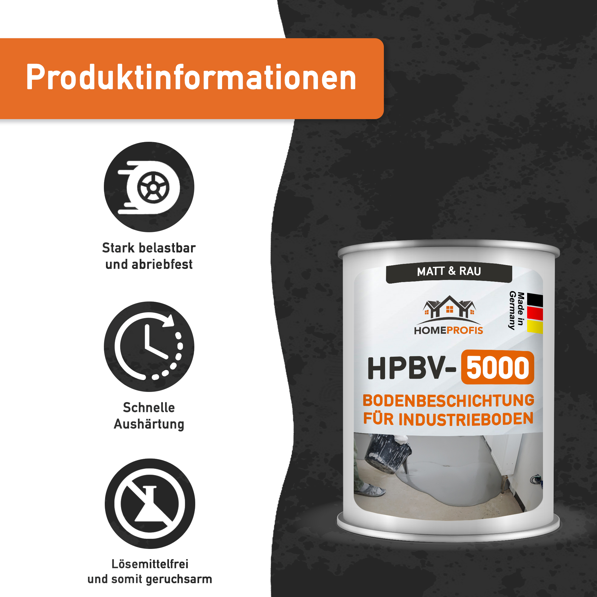 HPBV-5000 rutschfeste 2K Epoxidharz Industriebeschichtung