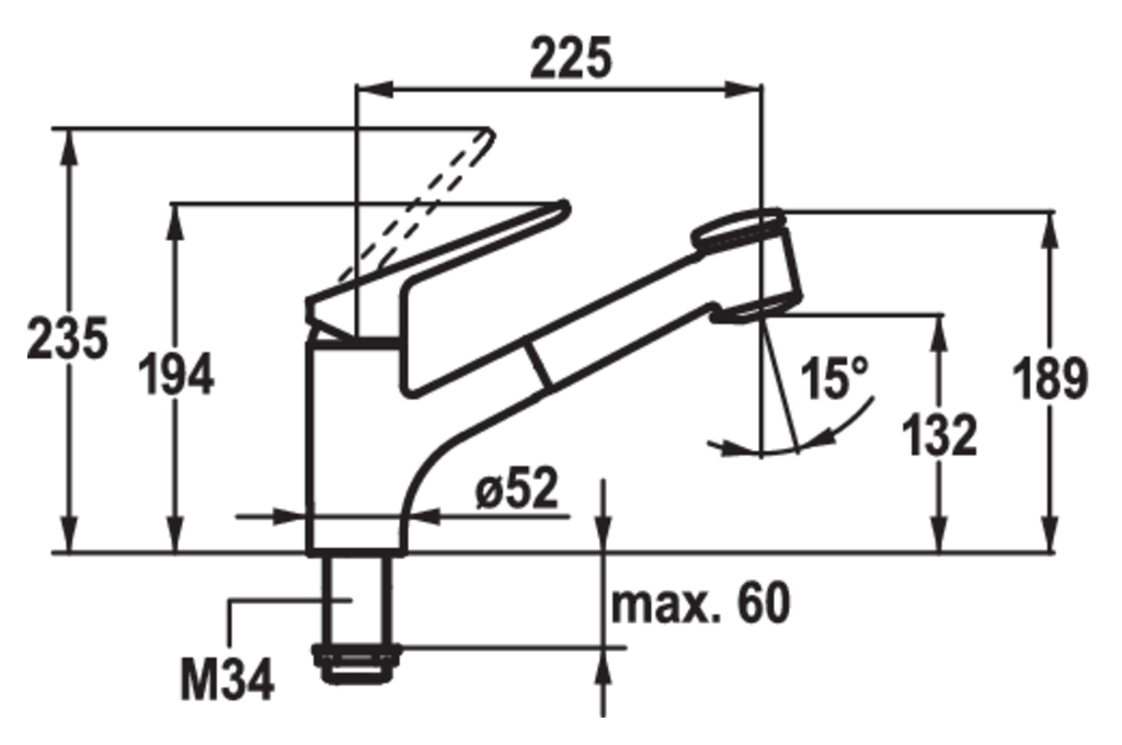 KWC Isla 2 | Küchenarmatur | Niederdruck | Chrom (5022215)