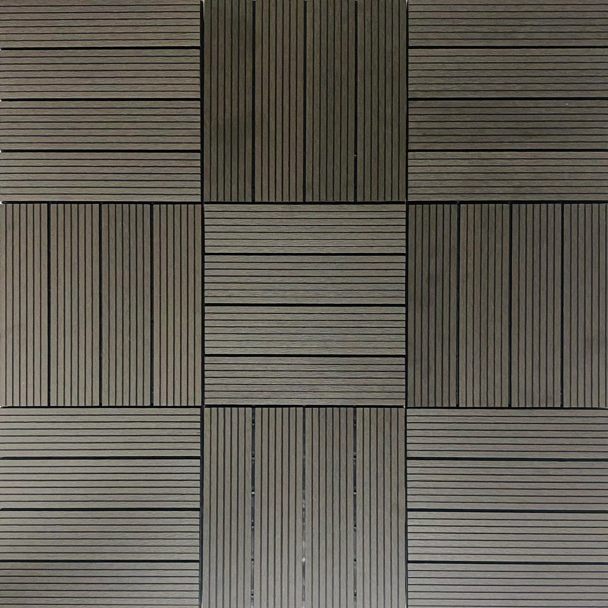 HPWPC-300 WPC-Fliesen (Anthrazit) - 11 Stück (1m²)