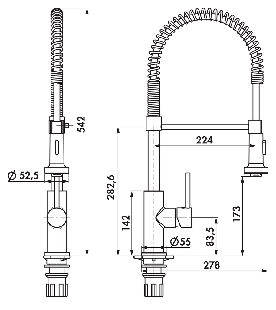 Armate Linea Drive 5 | Küchenarmatur | Hochdruck | Edelstahlfarbig (5011067)