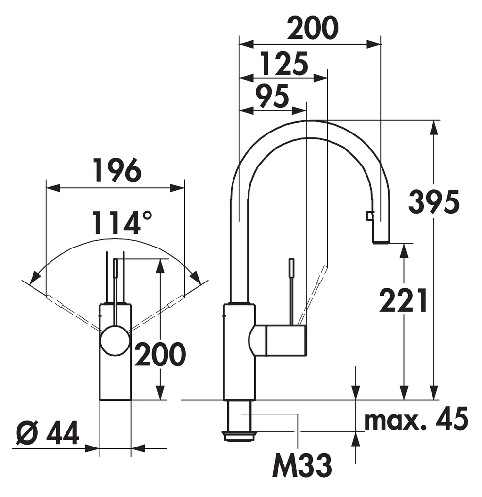 KWC Ono 3 | Küchenarmatur | Hochdruck | Edelstahl (5022325)