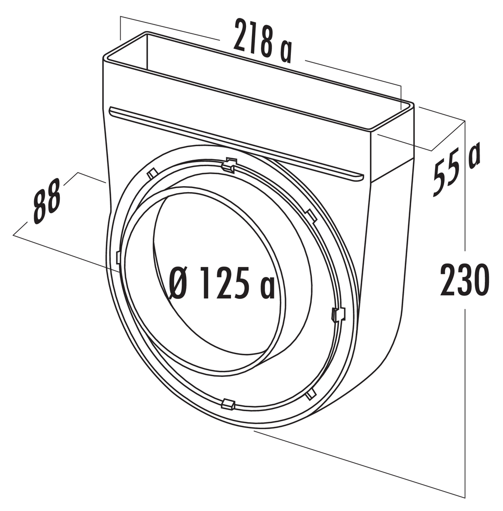 Naber T-UR 125/2 Umlenkstück 90° (4021010)