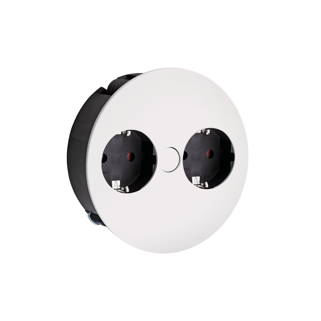 Naber Twist | 2-fach Einbau-Steckdose | Edelstahl (7053076)