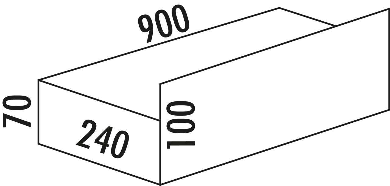 Naber Abfallsammler Cox Base-Board 900 | 90 cm | Anthrazit | 4 Behälter