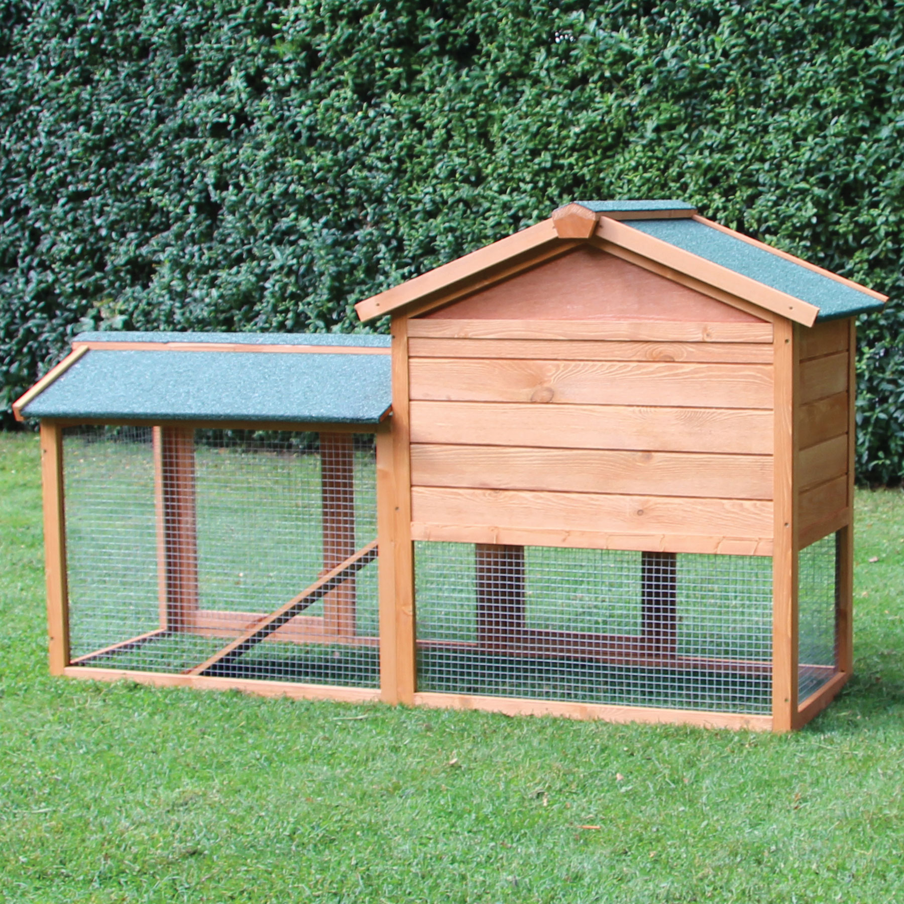 Hasenstall / Kaninchenstall "Klopfer“ - Kleintierstall mit hochwertiger Kunststoffschublade