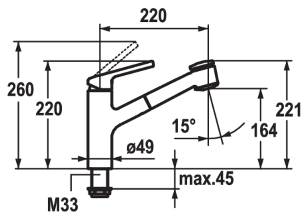 KWC Luna E2 | Küchenarmatur | Niederdruck | Chrom (5022246)