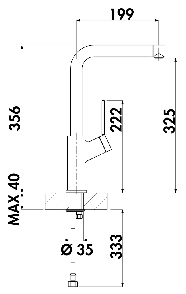 Armate Linea Mio 3 | Küchenarmatur | Niederdruck | Chrom (5011309)