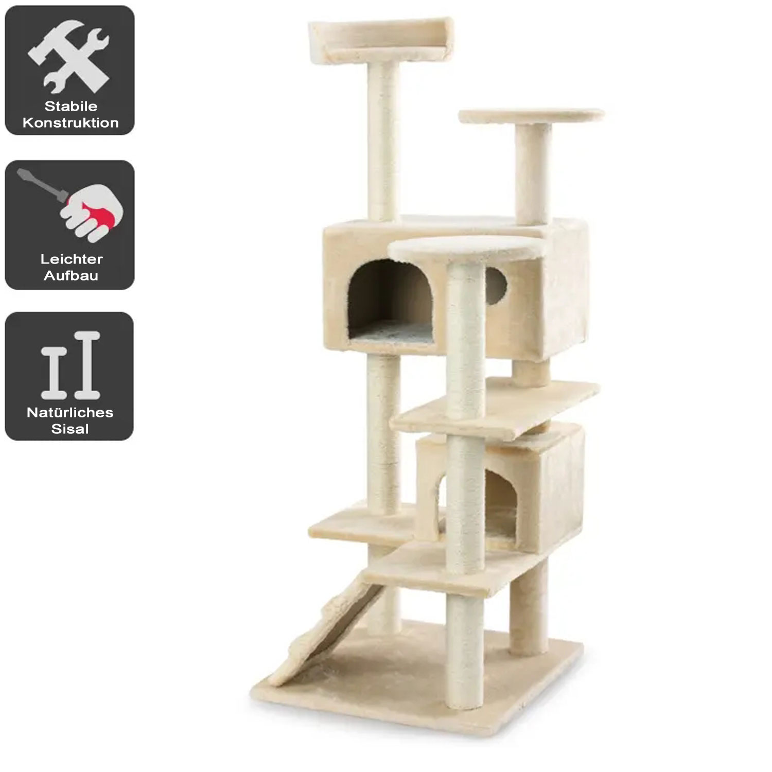 Kratzbaum für Katzen Sammy (132cm)