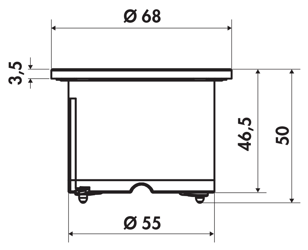 Naber Pix | 1-fach Einbau-Steckdose | Edelstahl (7053074)