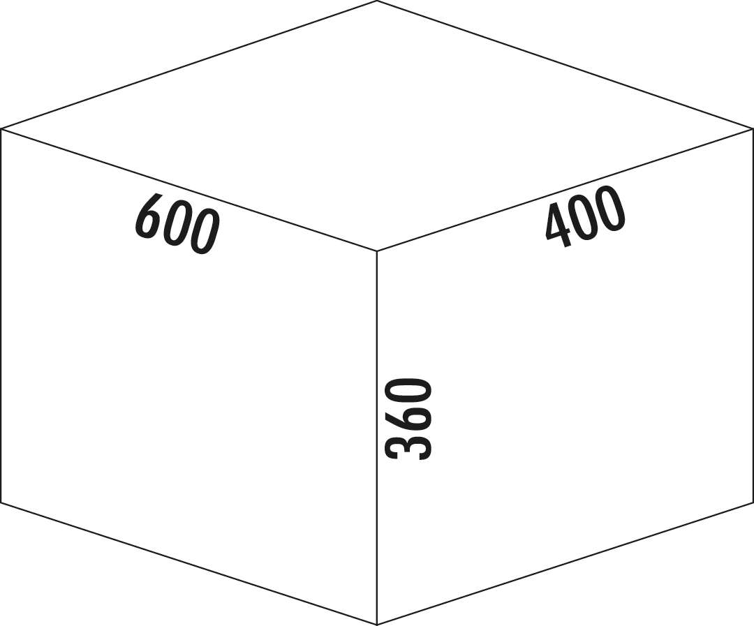 Naber Abfallsammler Cox Base 360 S/600-2 | 60 cm | Anthrazit | Mit Deckel | 2 Behälter