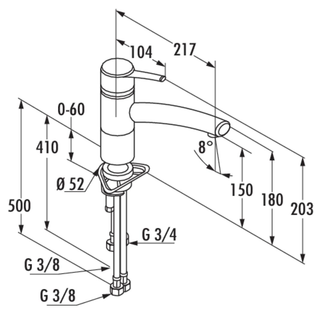 Kludi Trendo 3 | Küchenarmatur | Niederdruck | Chrom (5023158)